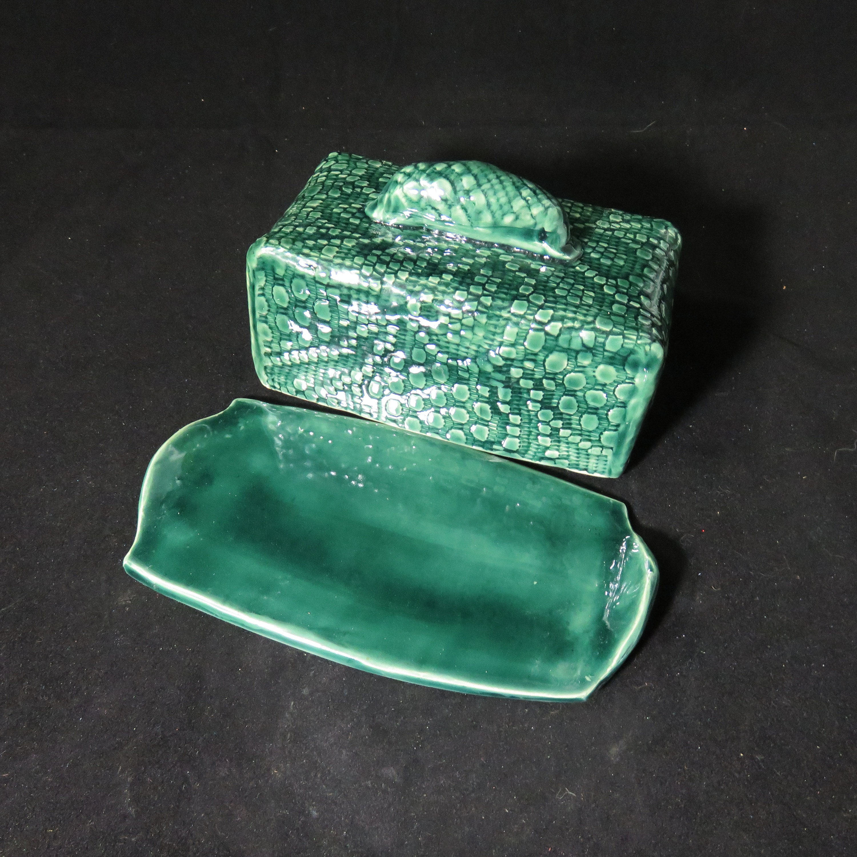 Ceramic Covered Butter Dish, Pottery Butter Dish, Covered Butter Dish