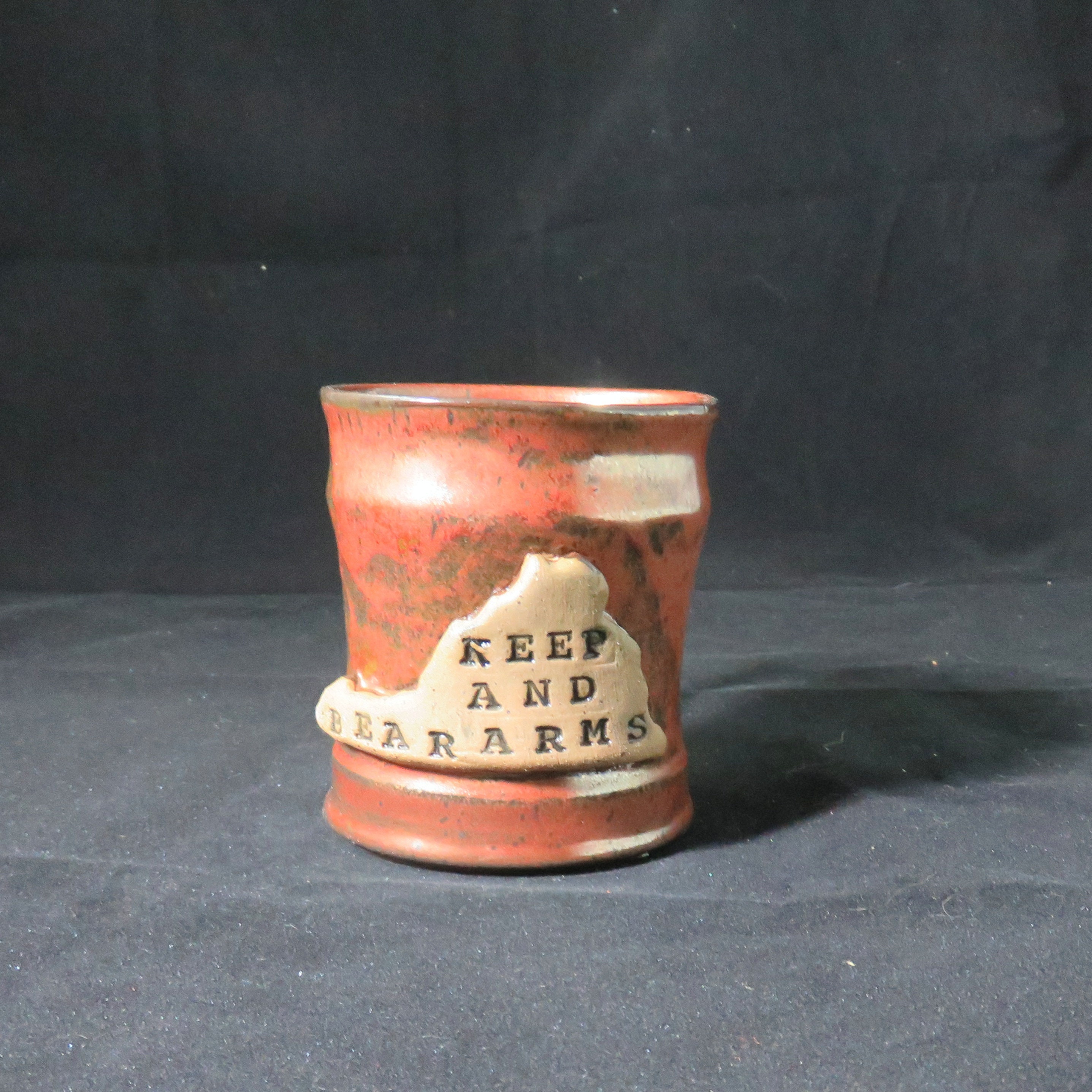 Virginia 2nd Amendment Ceramic Pottery Mug, Handmade in Virginia, Beer Stein, Coffee Mug, Ready