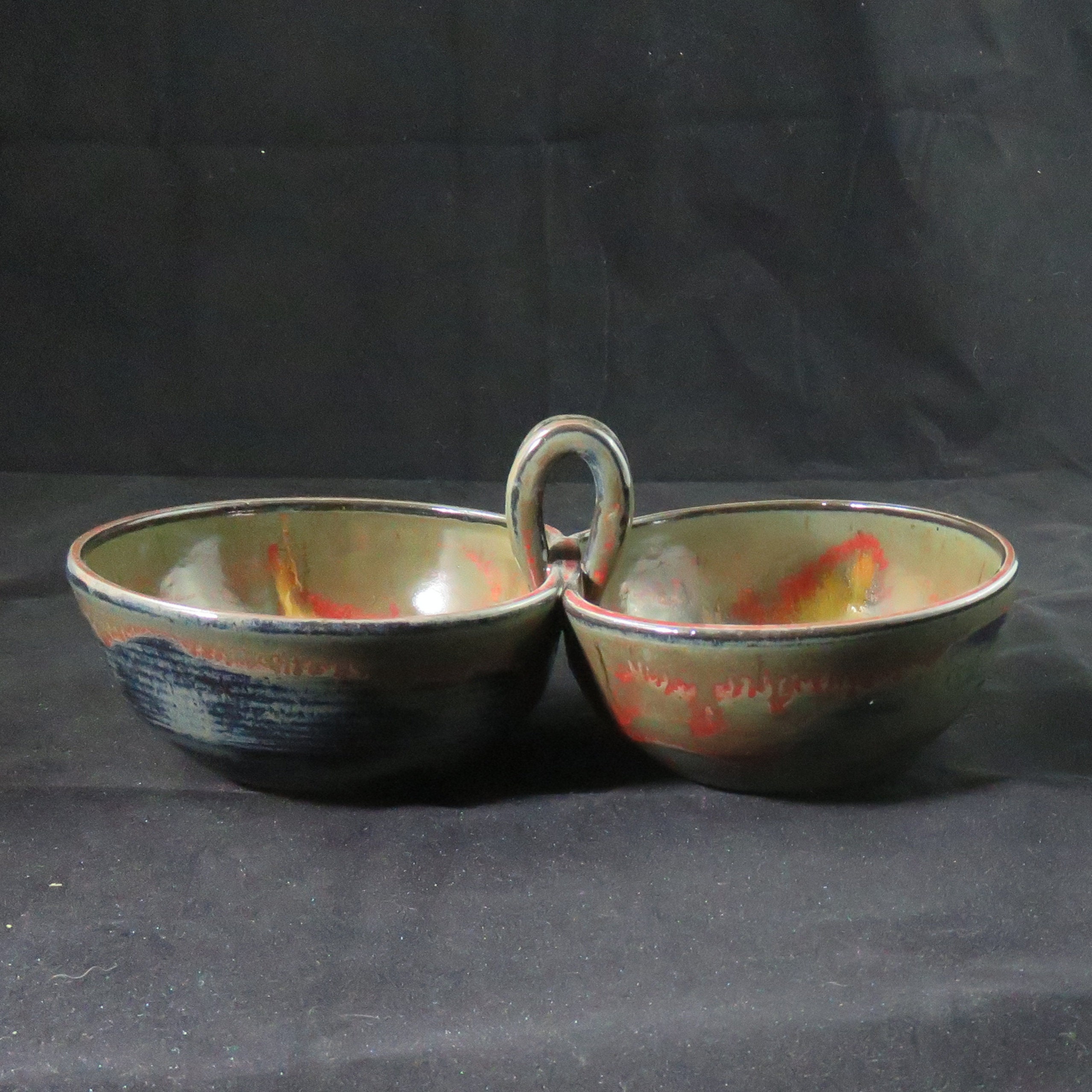 Pottery salsa server,condiment dish,salsa bowl,serving dish,ready to