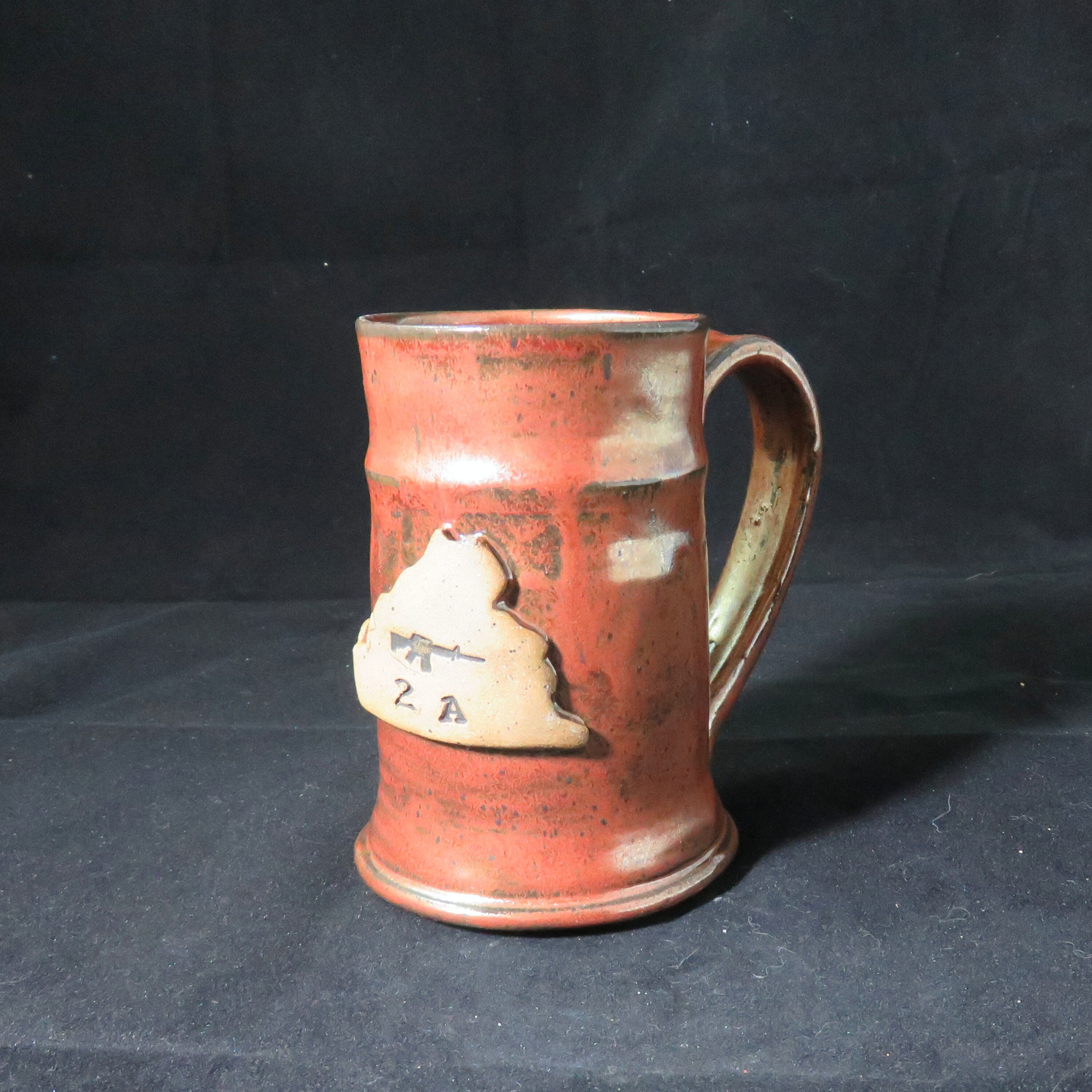 Virginia 2nd Amendment Ceramic Pottery Mug, Handmade in Virginia, Beer Stein, Coffee Mug, Ready