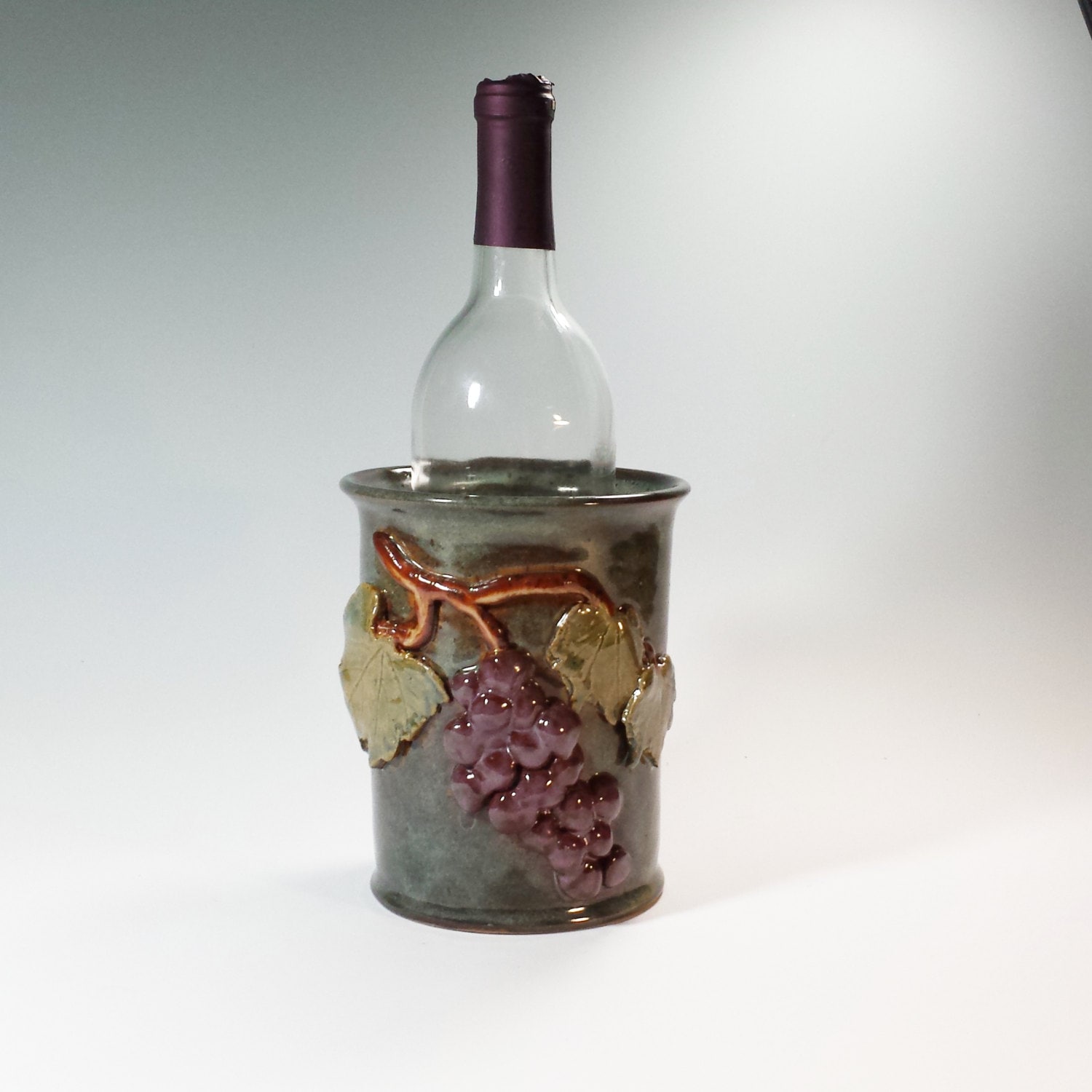 Pottery Wine Chiller,Ceramic Wine Chiller,Kitchen Utensil Holder,Wine