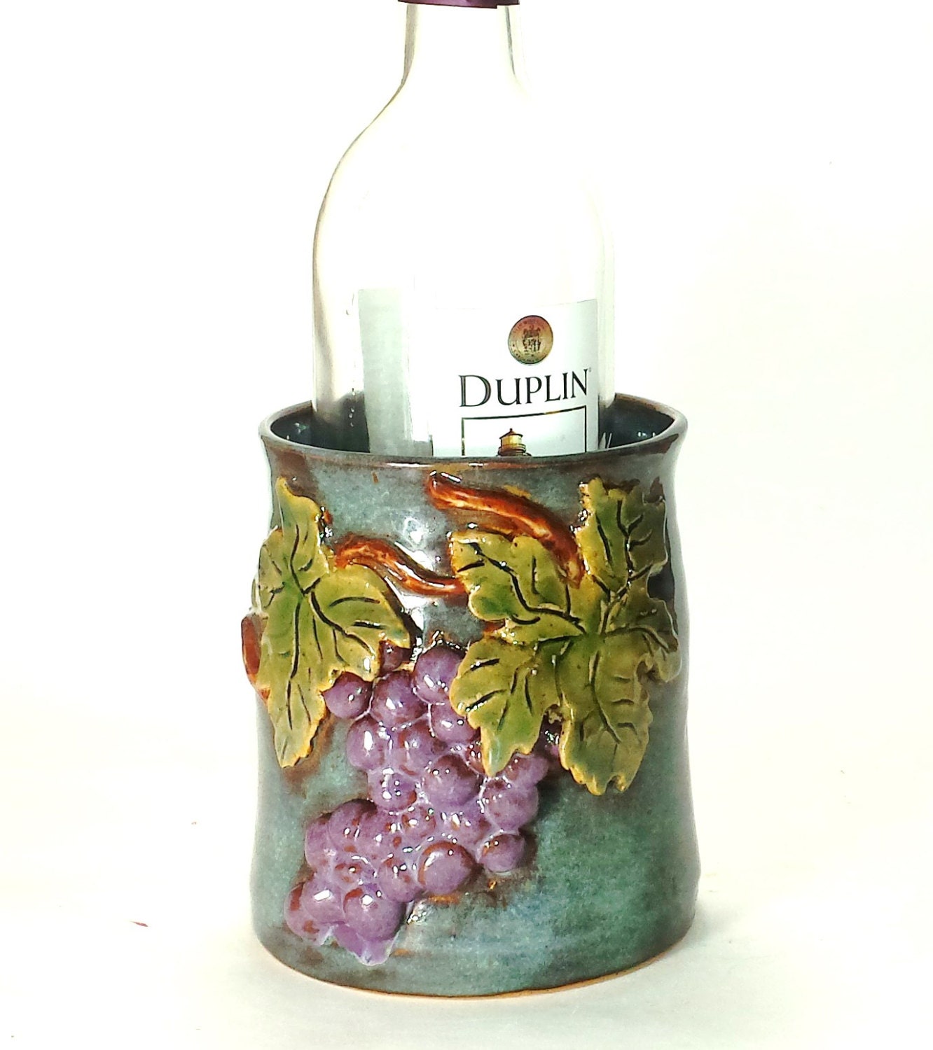Custom Order Pottery Wine Chiller,Ceramic Wine Chiller,Utensil Holder