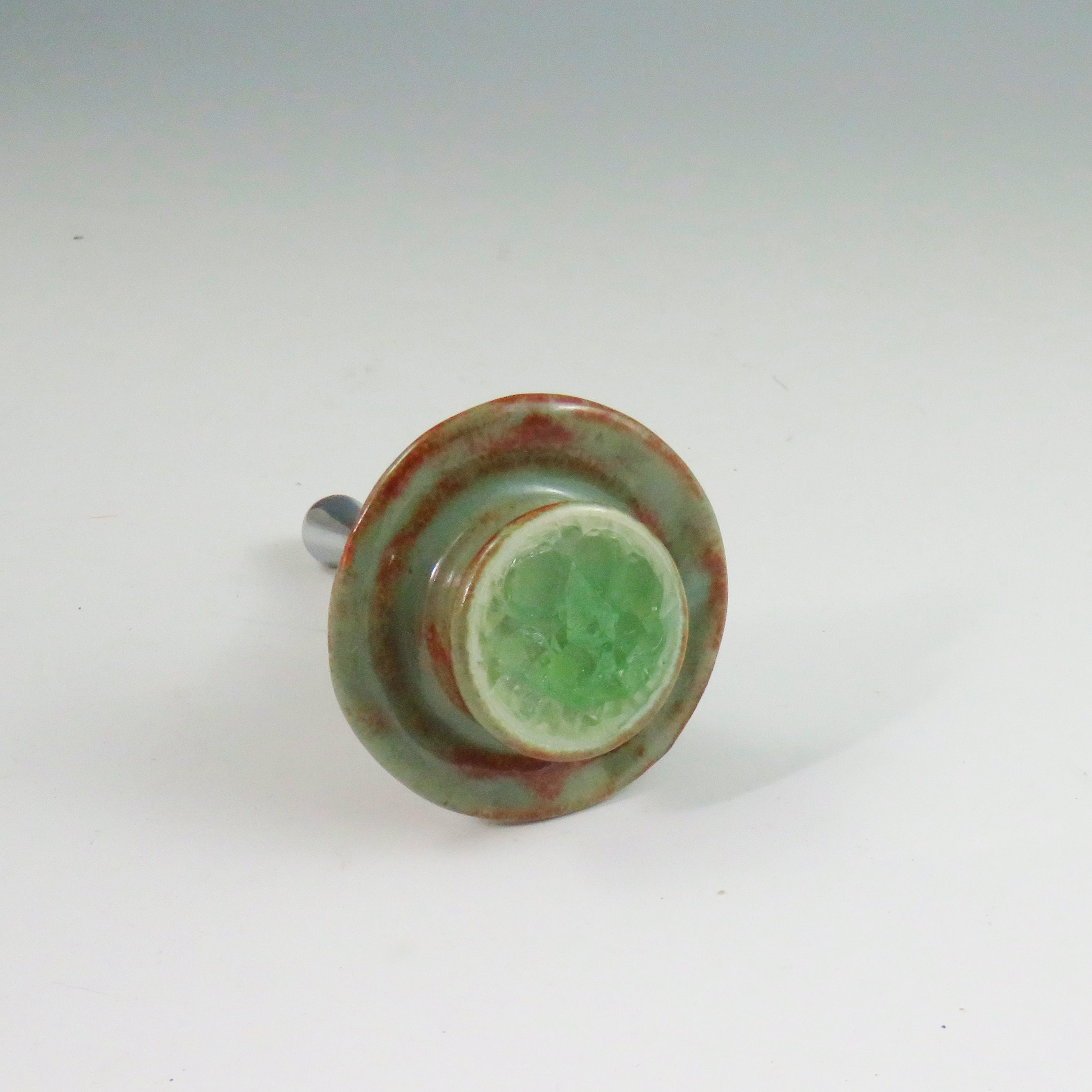 Ceramic Wine Bottle Stopper,Pottery Wine Bottle Stopper,Fused Glass and