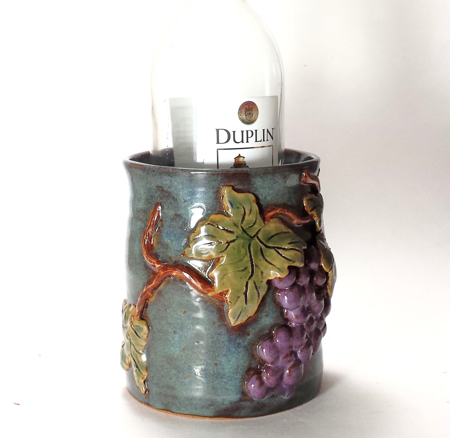 Custom Order Pottery Wine Chiller,Ceramic Wine Chiller,Utensil Holder