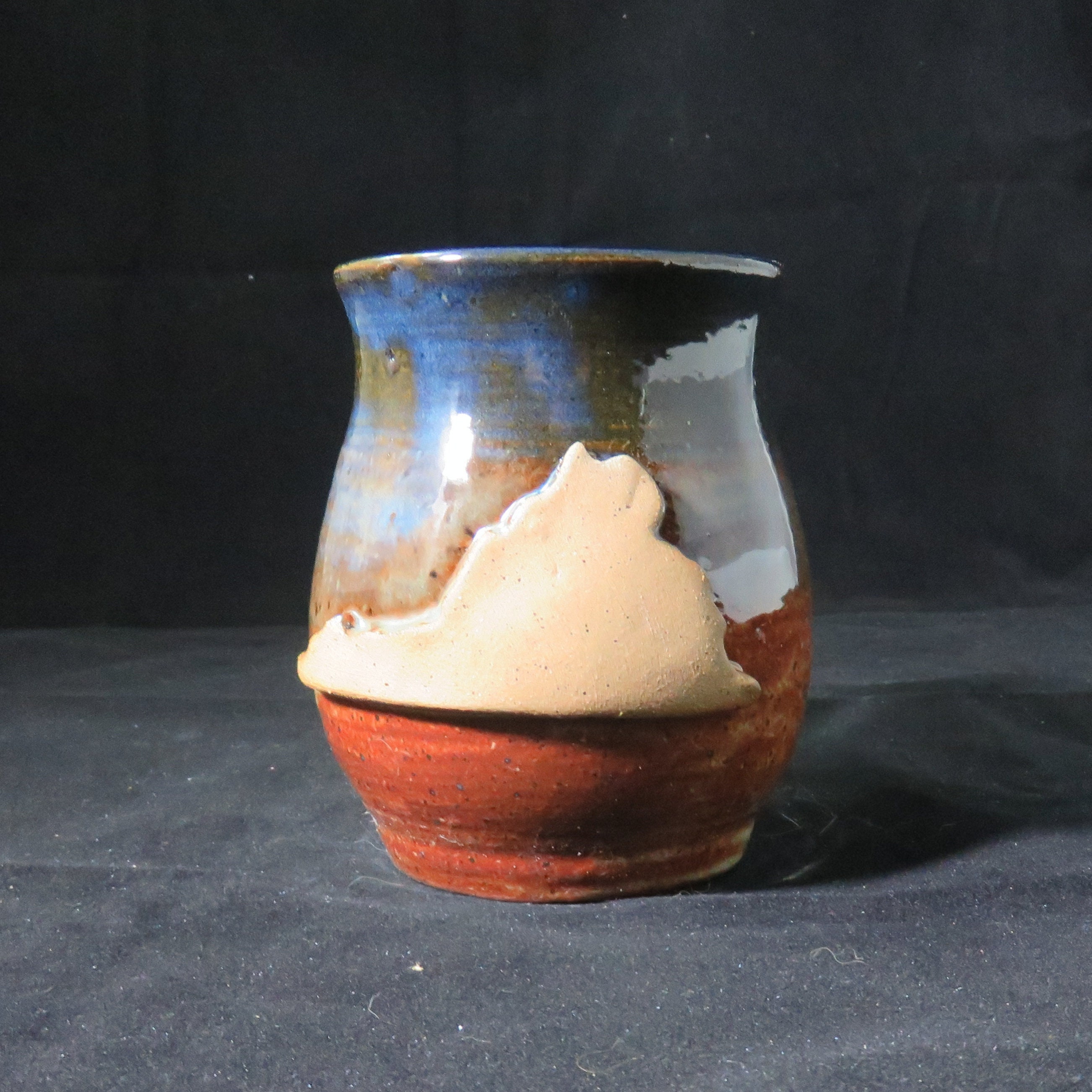 Virginia Mug,Blue Pottery Mug,State Ceramic Mug,Ready to ship,Coffee