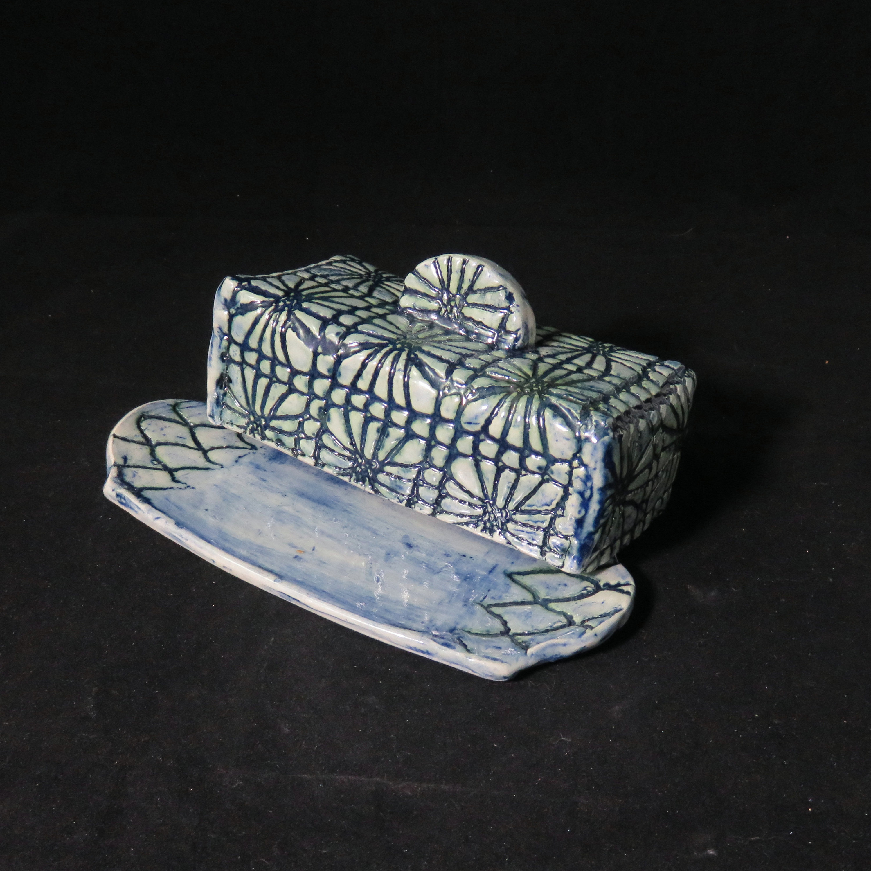 Ceramic Covered Butter Dish, Pottery Butter Dish, Covered Butter Dish