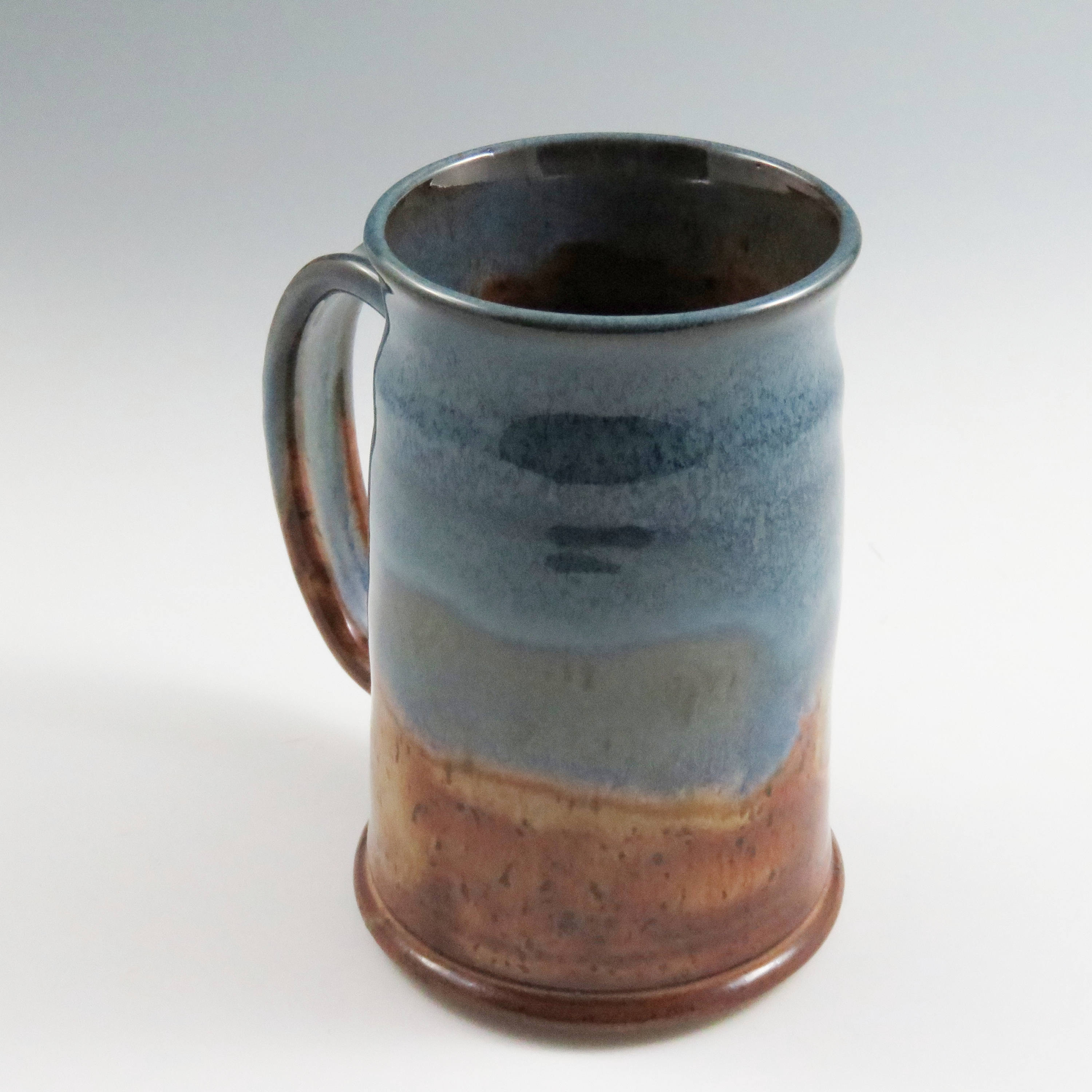 Blue Handmade Ceramic Pottery Mug,16 oz. Coffee Mug,Unusual beer Mug
