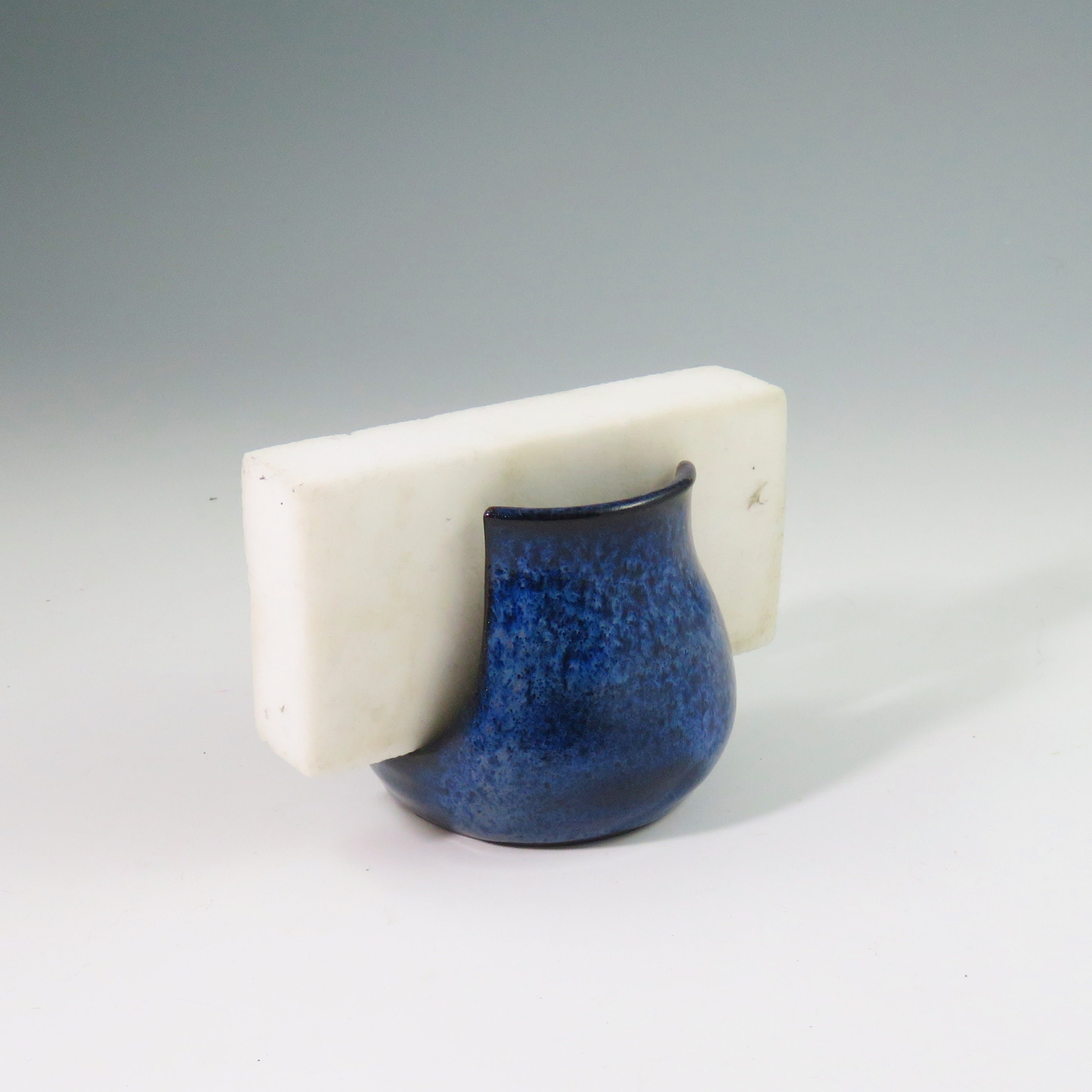 Pottery Sponge Holder,Sponge Keeper,Ready to ship,Blue Sponge Holder