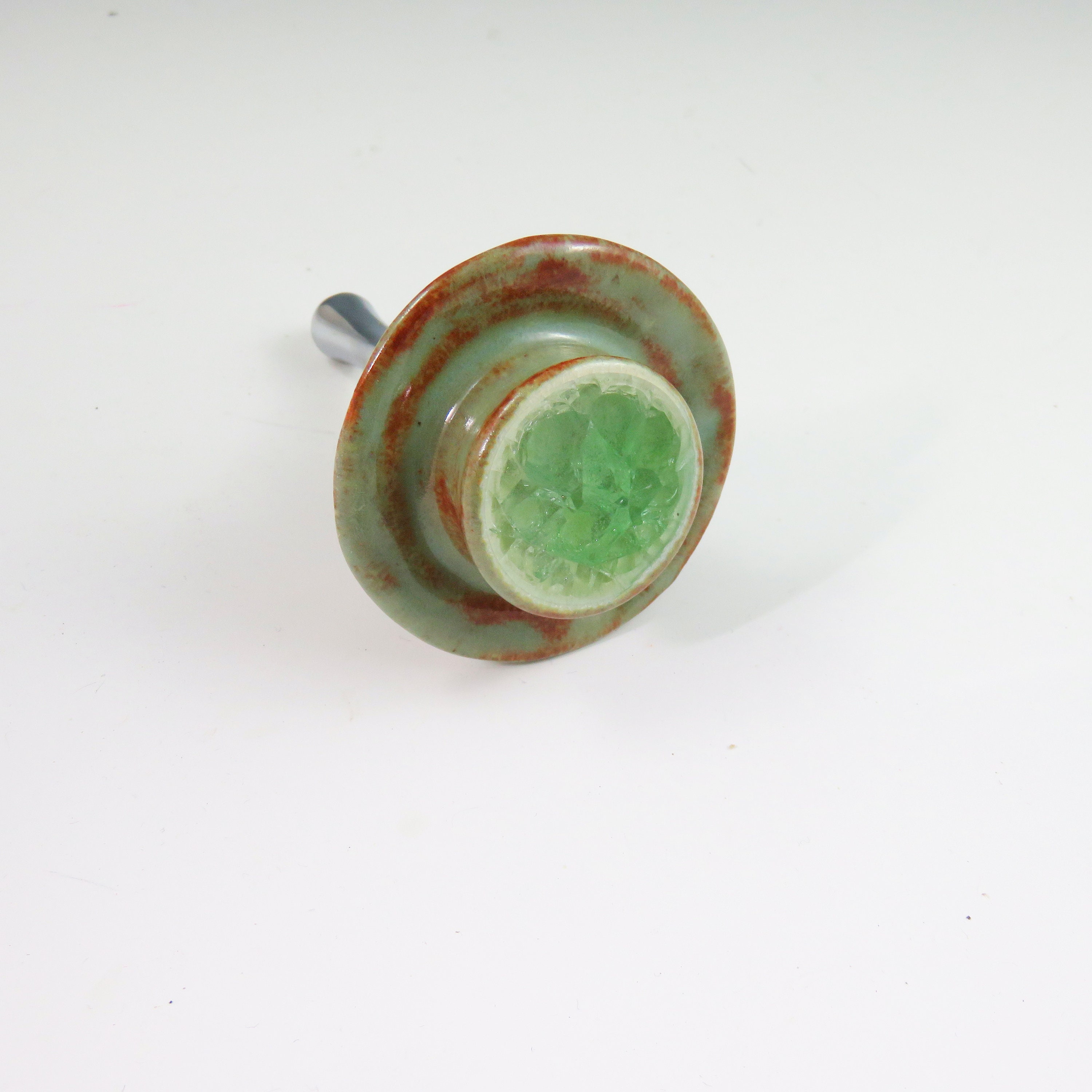 Ceramic Wine Bottle Stopper,Pottery Wine Bottle Stopper,Fused Glass and