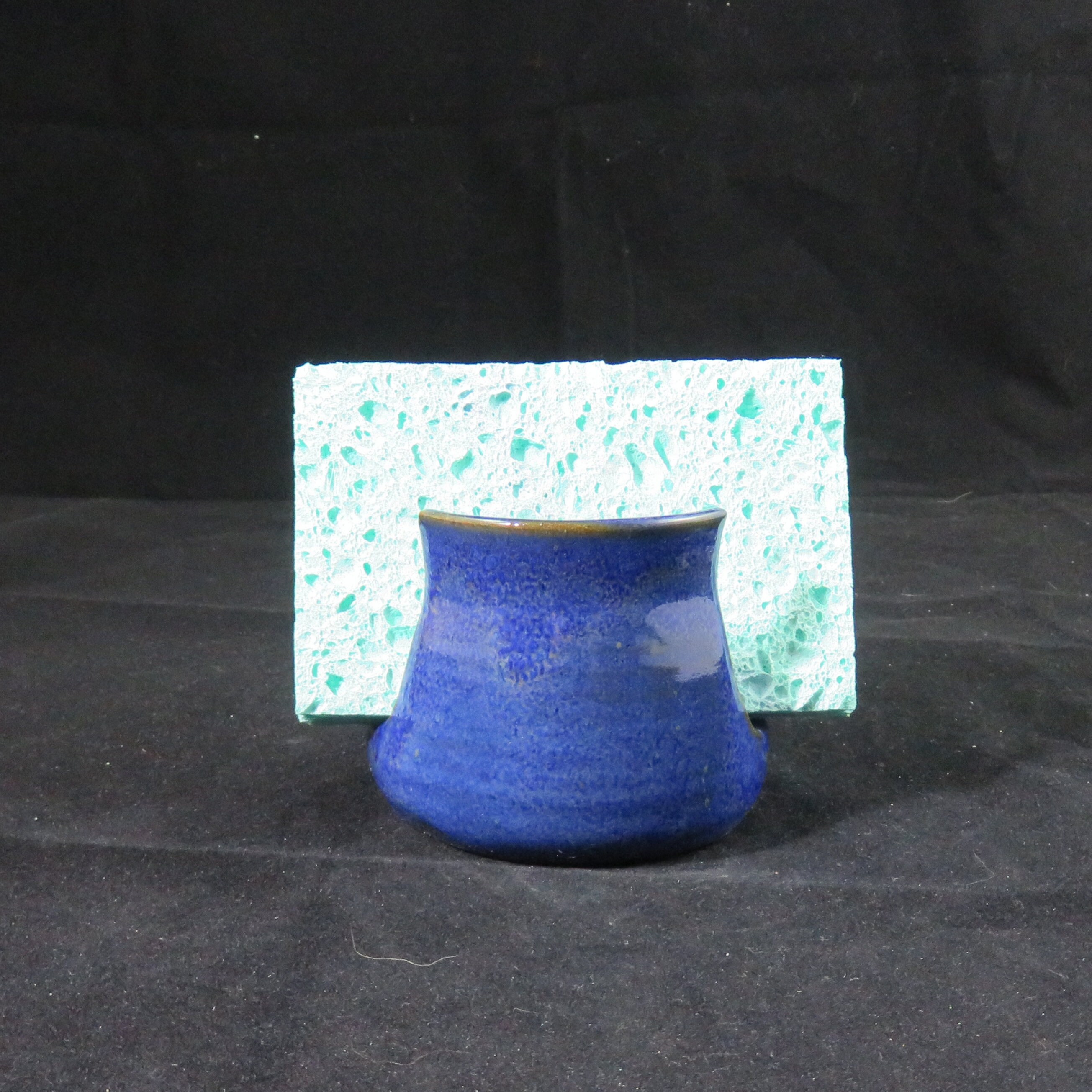 Pottery Sponge Holder,Sponge Keeper,Ready to ship,Blue Sponge Holder