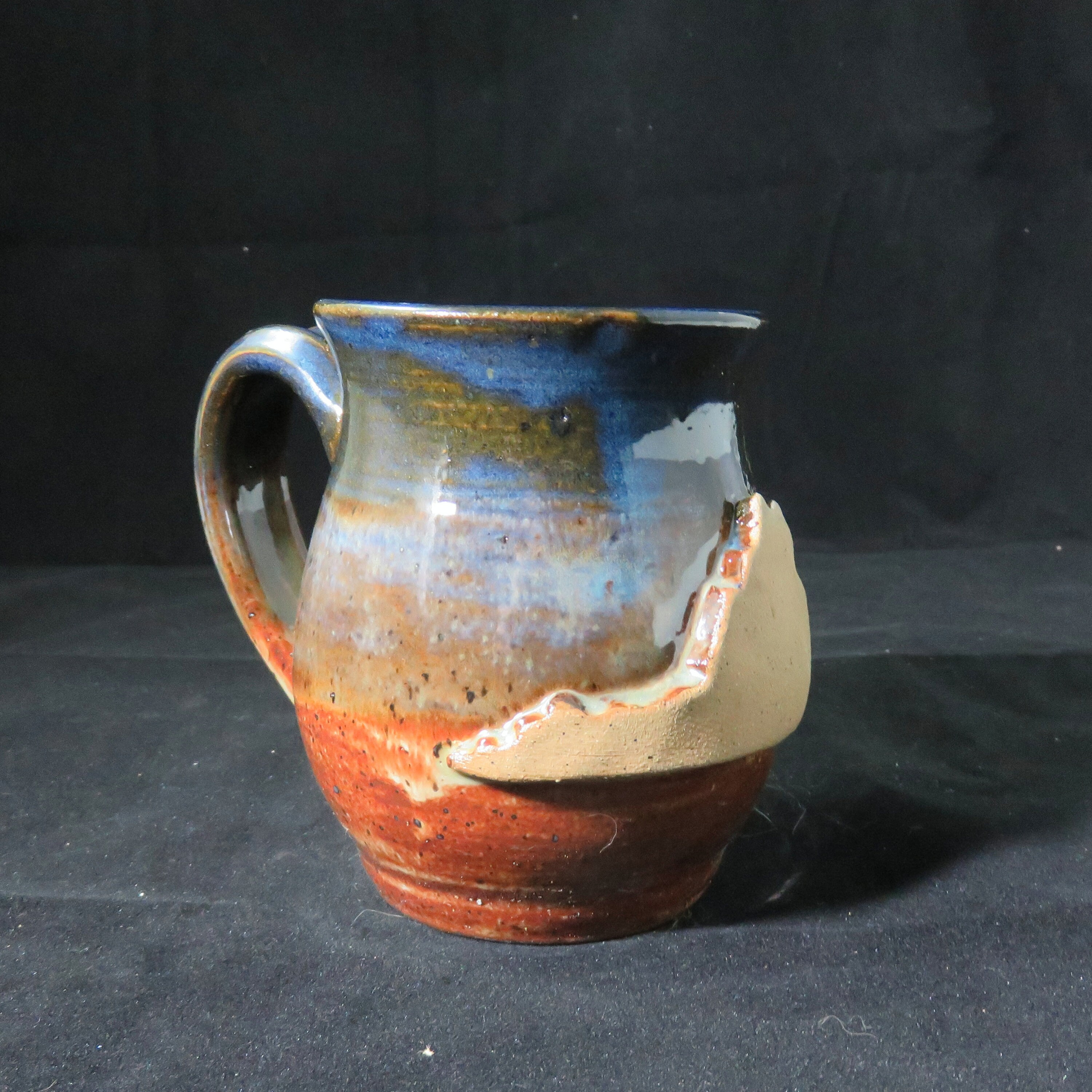 Virginia Mug,Blue Pottery Mug,State Ceramic Mug,Ready to ship,Coffee Mug,Made in Virginia