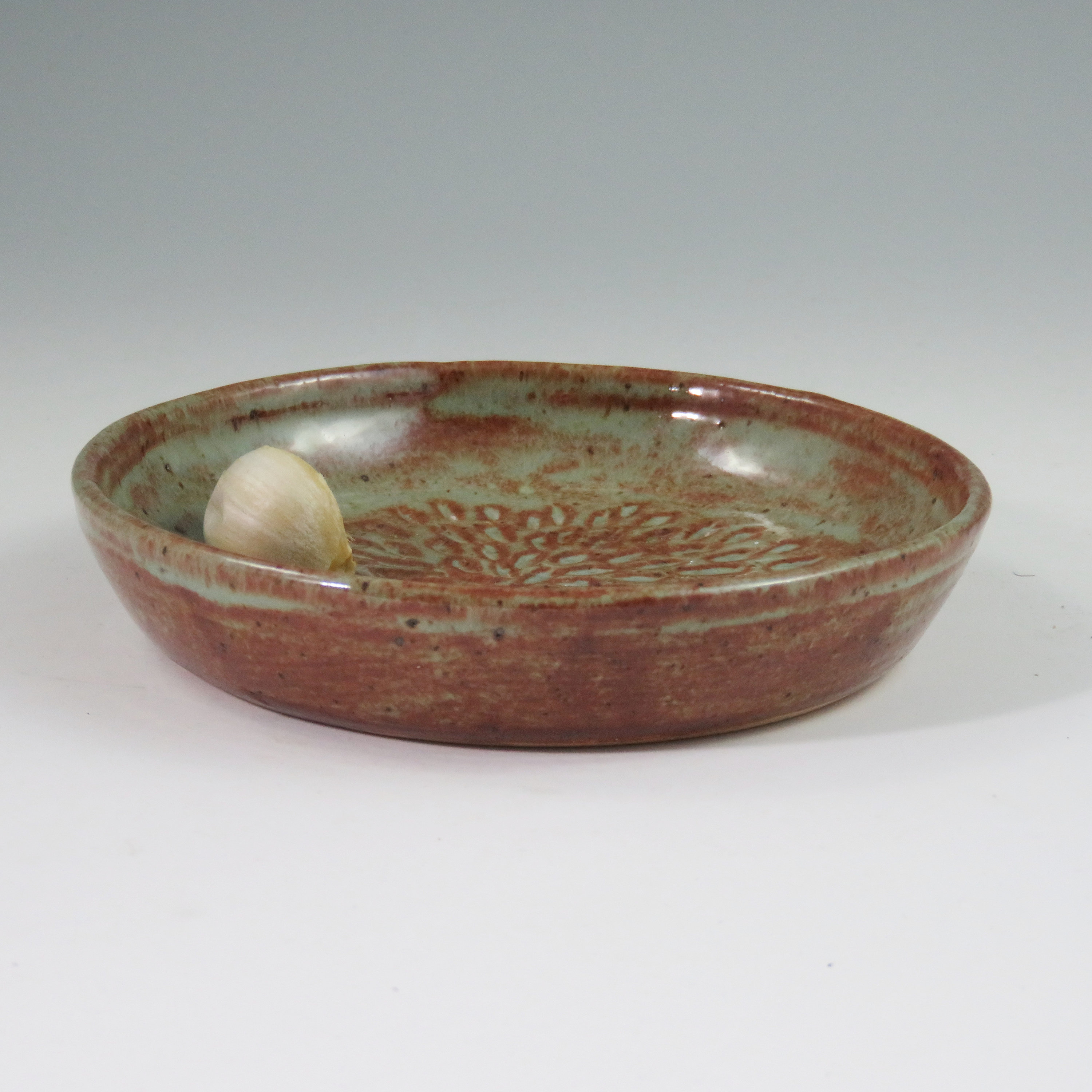 Pottery Garlic Grater Dish,Ceramic Garlic Grater,green Garlic Dish