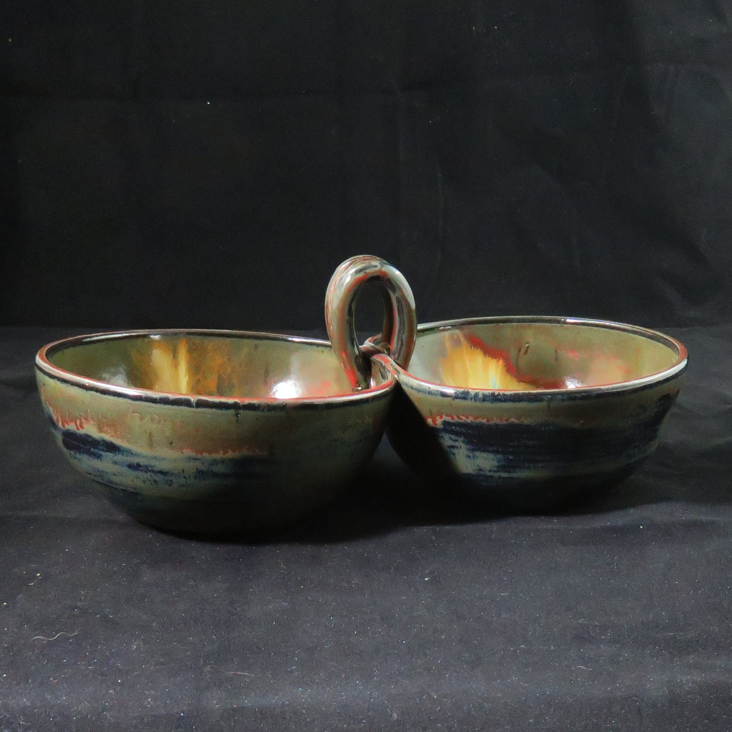 Pottery salsa server,condiment dish,salsa bowl,serving dish,ready to