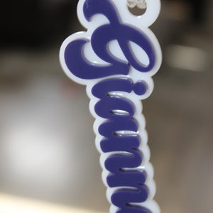 Tag For Backpack | 3D Name Keychain | Backpack Name Tag | Diaper Bag Tag | Acrylic Name Tag | Acrylic Name Keychain |