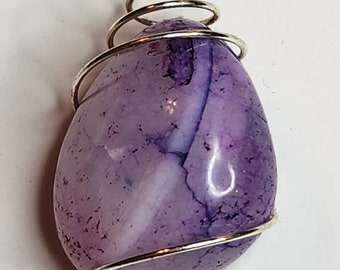 Purple Genuine Pendant Necklace (27)