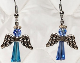 Angel Dangle Earrings (Blue) (E35)