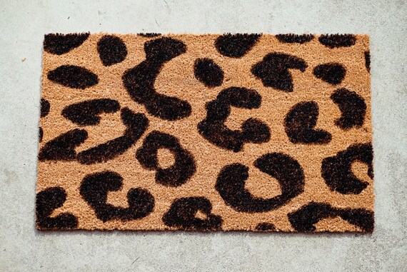 Leopard Print Doormat Etsy
