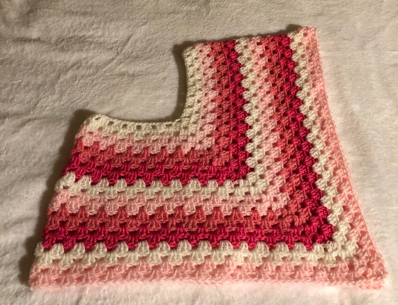 Girls pink poncho