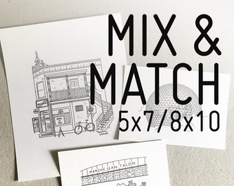 MIX & MATCH Small prints // Cheaper price when buying more than one print of your choice in 5X7 and/or 8X10 inches format