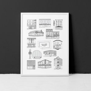 Montreal's Delis and Snackbars / 18x24 Poster / The best spots around Montreal for good nostalgic food (frame not included)