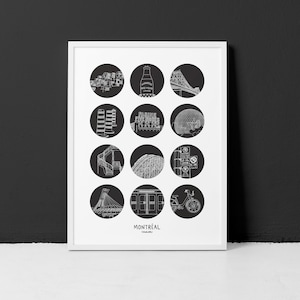 Montreal 18x24&quot; Poster / Highlighting the urban side of Montreal city (frame not included)