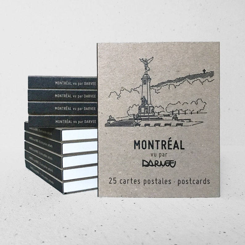 Carnet de 25 cartes postales de Montréal signé Darvee Souvenir parfait pour touristes, pvtistes, étudiants internationaux image 1