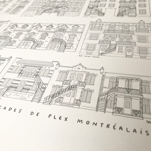 Montreal's architecture aka Tons of Plex / 18x24 Poster / Real Plex from 13 streets & 7 different neighbourhoods image 2