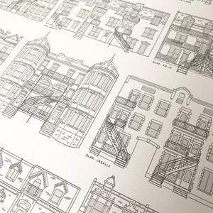 Montreal's architecture aka Tons of Plex / 18x24 Poster / Real Plex from 13 streets & 7 different neighbourhoods image 3