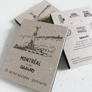 Carnet de 25 cartes postales de Montréal signé Darvee Souvenir parfait pour touristes, pvtistes, étudiants internationaux image 4