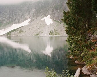 ALPINE | Film Print, Minimalist Mountain Print, Film Scan Print, Moody Mountains, Simple Mountain Photo, Mountain Lake, Alpine Lake View