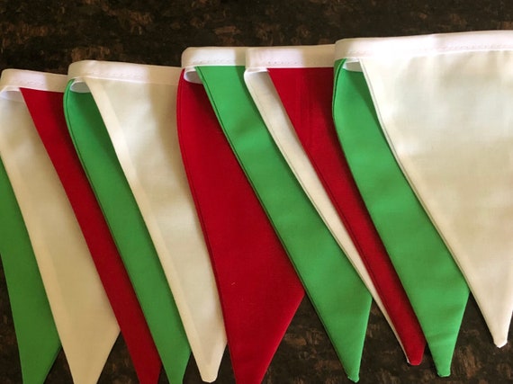 Italian Party Decorations Italian Colors Bunting Wedding Decor Shower Decorations Birthday Banner Party Decor Red White Green Pennant