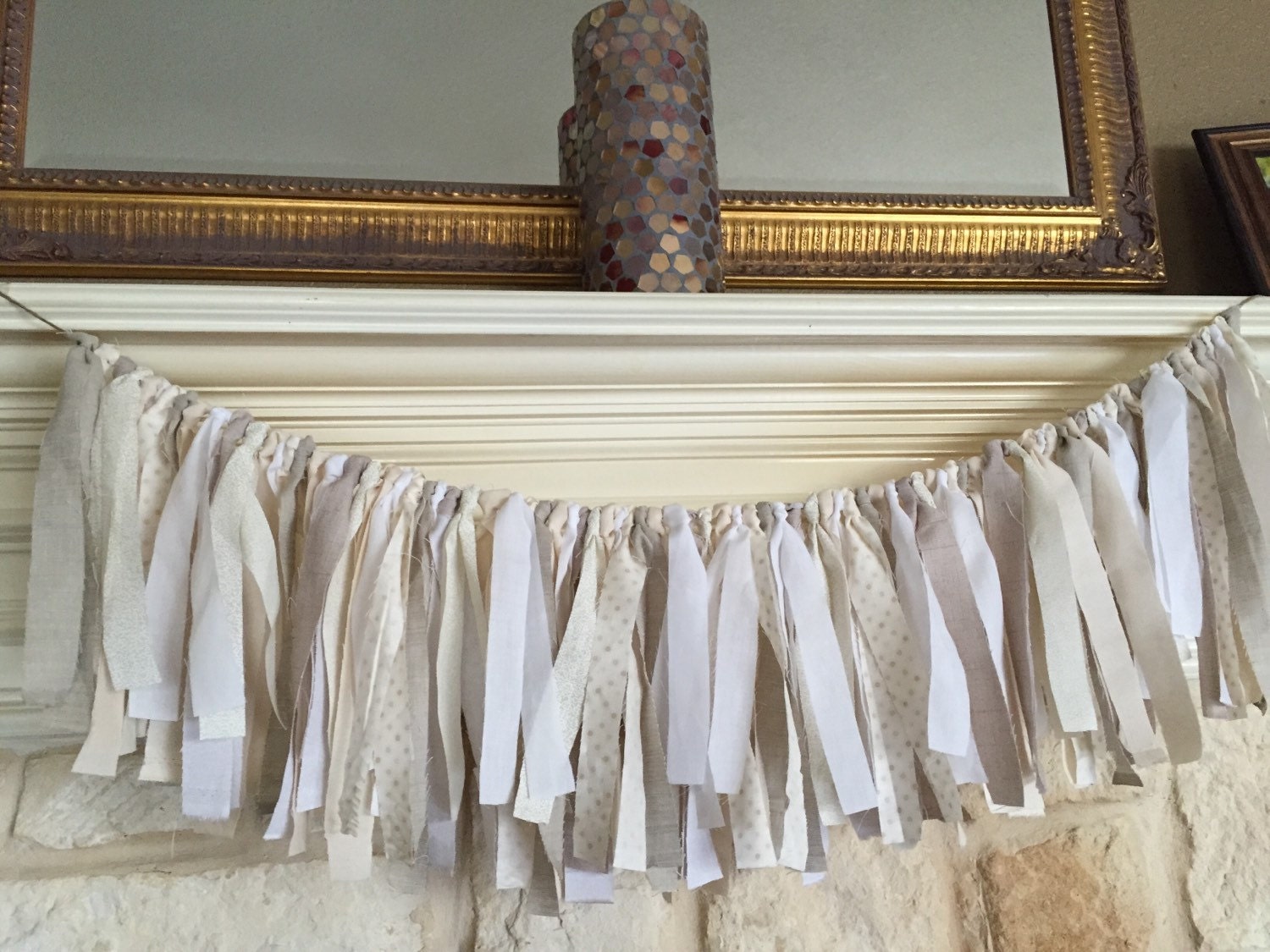 Burlap tassel garland discount