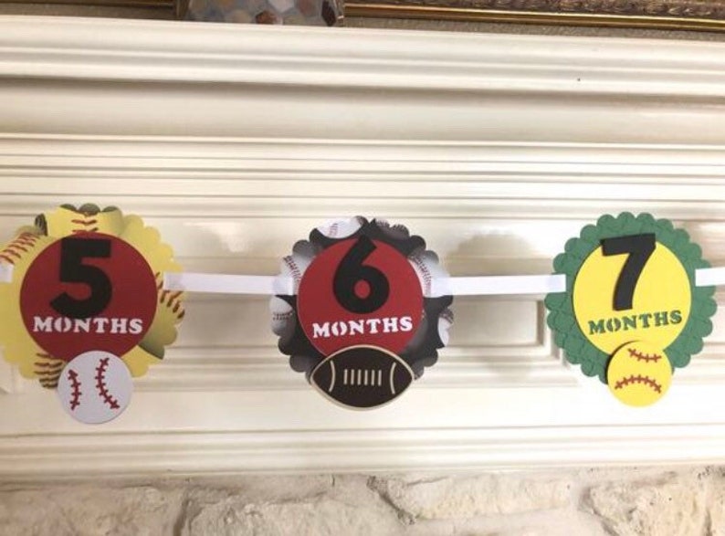 Sport banner Boys First Birthday Highchair banner ONE banner Party decorations sports theme party banner football basketball party decor