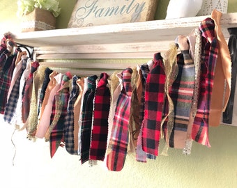 Festive plaid garland holiday winter wedding party decorations flannel fling buffalo plaid wedding decorations festive baby shower