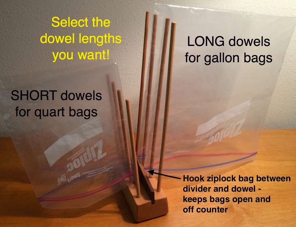 Reusable Bags Drying Rack with Baggy Holder