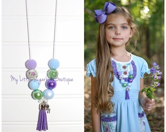 Lavender Blue Tassel Necklace-Lavender Purple Blue Green Tassel-M2M Zoe Addelyn-Baby-Toddler-Girls-Women