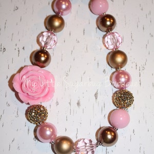Pink Duchess Chunky Necklace-Valentines-Bubblegum Necklace-Baby-Toddler-Girls-Women image 3