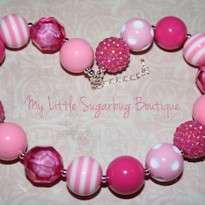 Joli gros collier rose-Saint-Valentin-Collier chewing-gum-bébé-bambin-filles-femmes