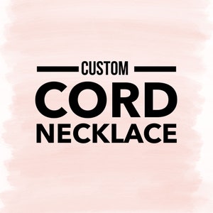 CUSTOM Cord Necklace-Choose Your Colors Cord Necklace-Baby-Toddler-Girls-Women