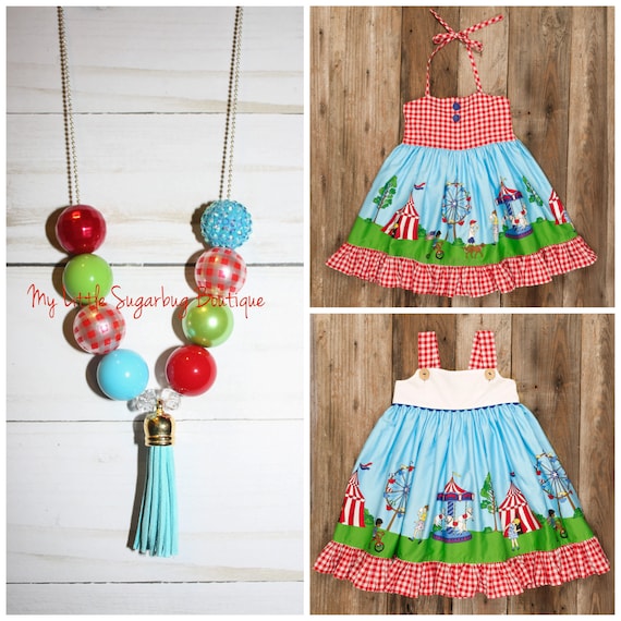 Pink Christmas Tassel Necklace-Tree Tassel-Red Green White Pink Tassel-M2M Pink Farmhouse Designs-Baby-Toddler-Girls-Women