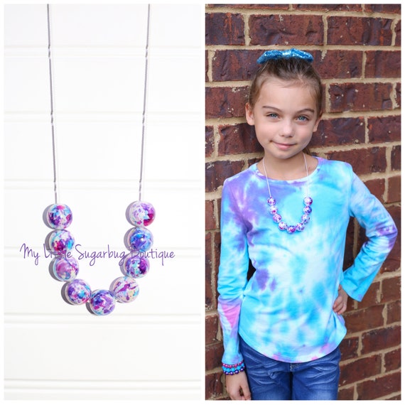 Purple and Blue Splatter Gumball Beads - 28 Purple and Blue Splatter Gumball Beads - 28