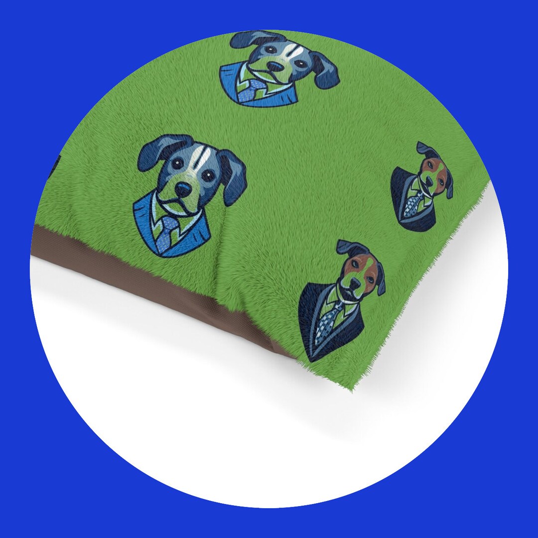 Pet Bed Green Dog Bed Serious Dog Bed Businesman Dog Bed Etsy