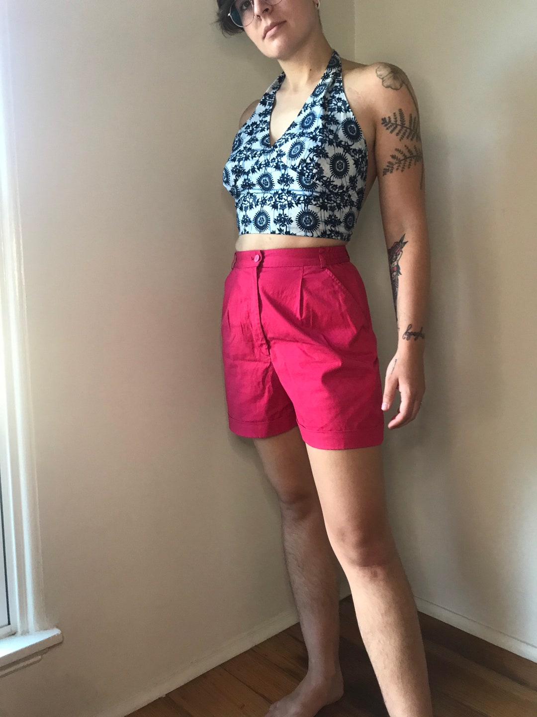 Waist 25 Cute Pink High Waisted Shorts Etsy