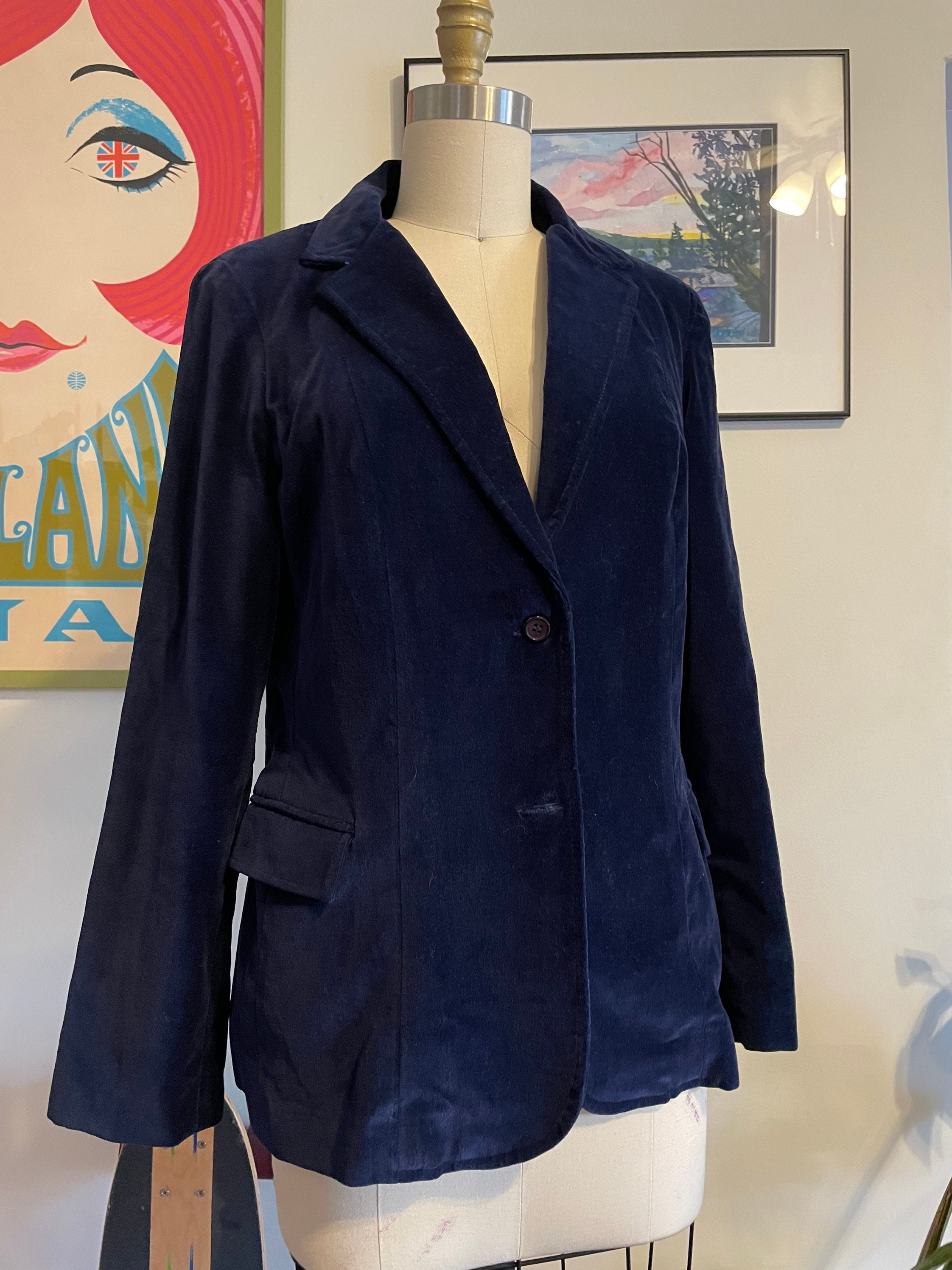 Blue Velvet Blazer - Etsy Australia