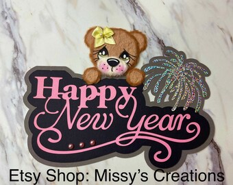 Ephemera Cookies and Milk Premade Paper Piecing Tear Bear Card Making Scrapbooking Missy/'s Creations Christmas Embellishment