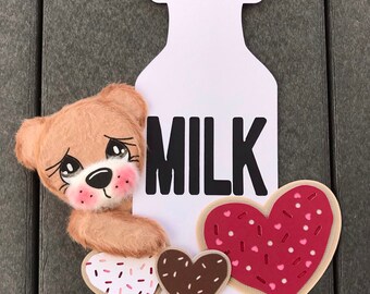 Ephemera Cookies and Milk Premade Paper Piecing Tear Bear Card Making Scrapbooking Missy/'s Creations Christmas Embellishment