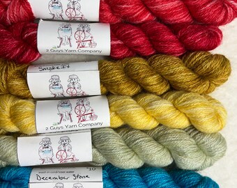 100 yards mini skeins - BFL/Nylon - Color Play color bundle