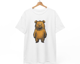 Smiling Brown Bear T-Shirt | Cute Cartoon Animal Tee