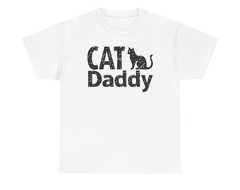 Cat Daddy T-Shirt | Distressed Cat Silhouette Tee