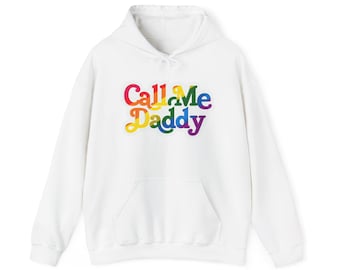 Call Me Daddy Hoodie | Rainbow Retro Script